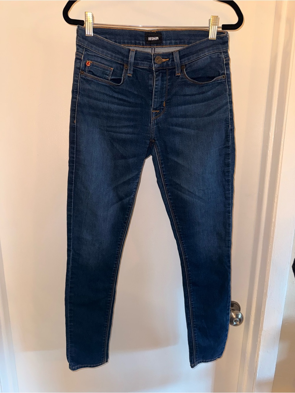 Hudson Krista Super Skinny Jeans Size 27 Dark Wash Stretch Denim